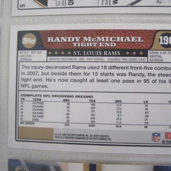 Lot of 6 LOS ANGELES & ST LOUIS RAMS Player Cards - Picture 10 of 12